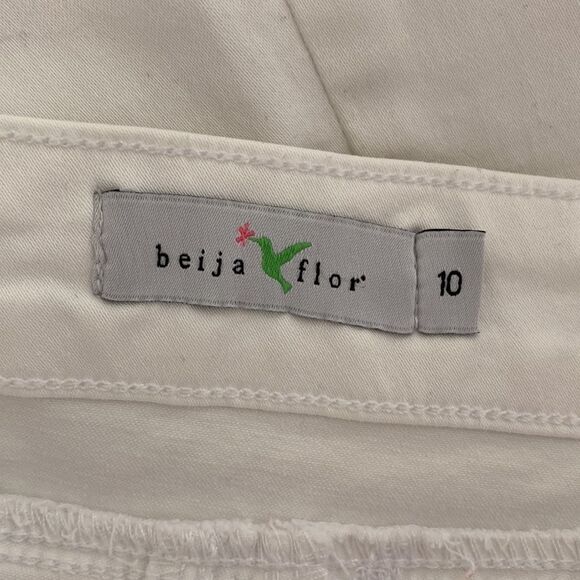 beija&Flor Denim White Pencil Mini Skirt - Picture 4 of 5